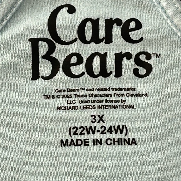 Care Bears Women's Plus 3X Blue Graphic Print Sleeveless Sleepshirt - Picture 6 of 8
